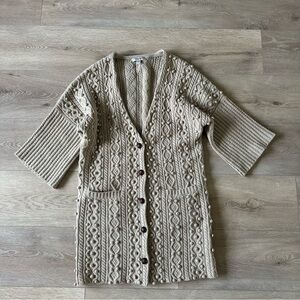 Faconnable 100% Lambswool Cardigan Sweater XS